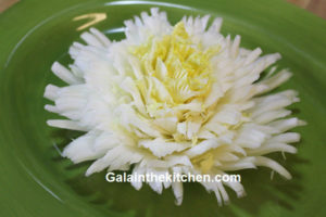 Photo Chinese cabbage napa flower garnish like peony