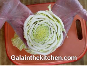 Photo Step 1 How to make flower from cabbage napa
