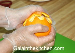 Best way to peel orange. Photo