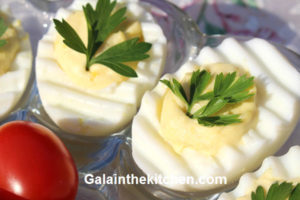Photo Russian Stuffed Eggs Recipe with Garlic