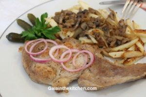 Russian Style Pork Chops with Potatoes