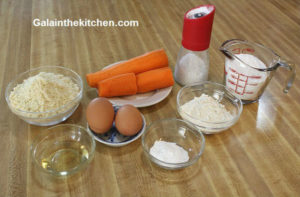 Photo Carrot cake with almond flour ingredients