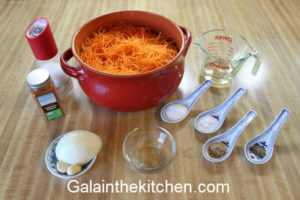 Photo Russian Korean Carrot Salad Morkovcha Ingredients