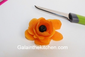 Photo Apricot Flower With Blueberry