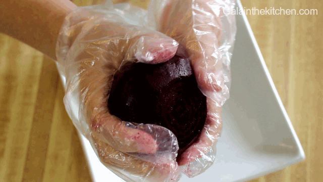 I show how To Peel Cooked Beets Easily GIF