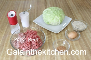 Photo Lazy cabbage rolls ingredients