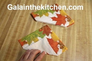 Fall napkins in napkin holder Photo