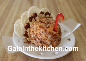 Turkey shaped cheese ball idea Photo