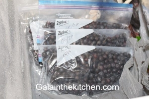 Photo Blueberries in ziplock bag