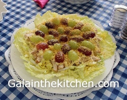 Photo Grapes and napa cabbage salad